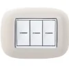 PLACCA OVAL 3 4 6 MODULI COLORE SABBIA COMPATIBILE CON BTICINO AXOLUTE