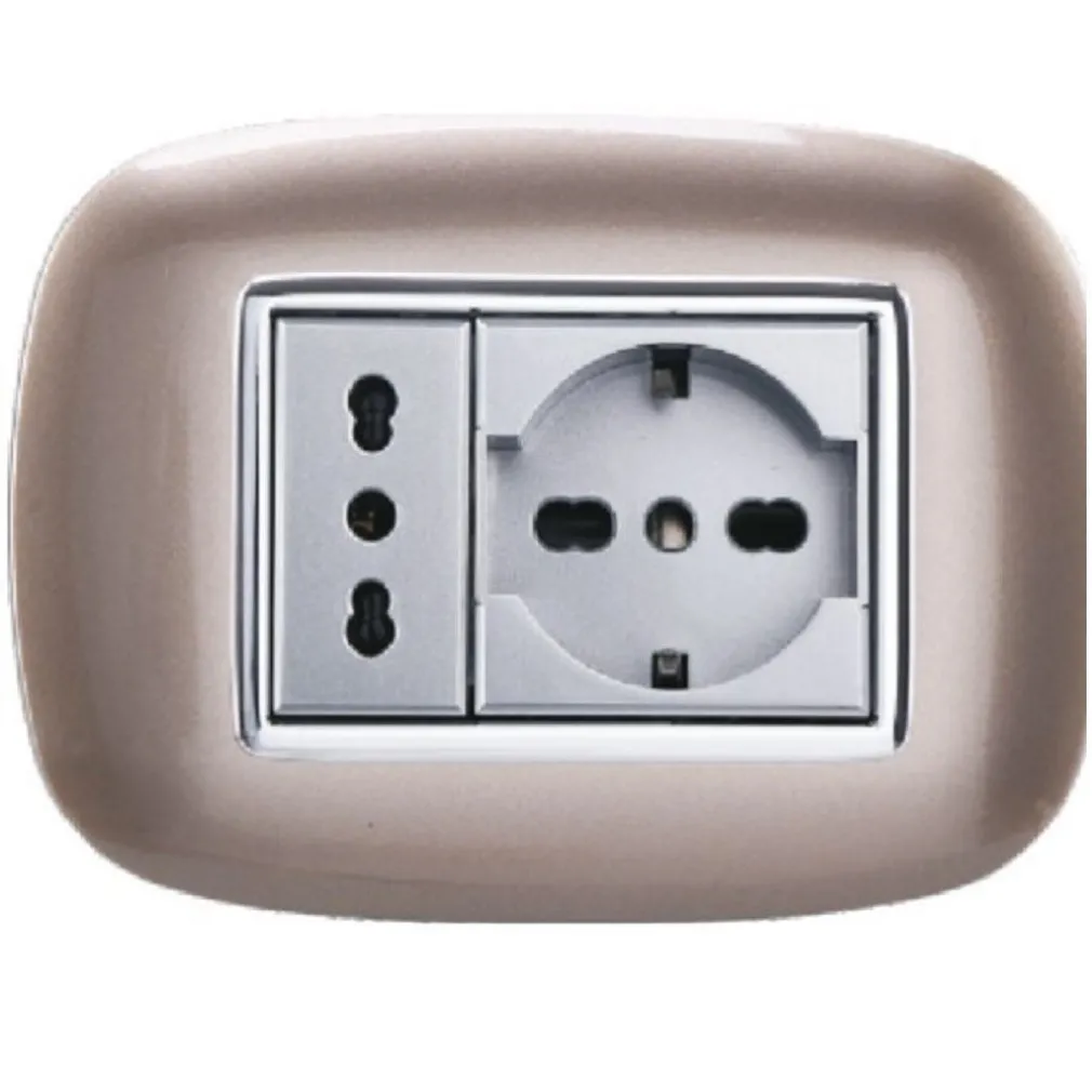 PLACCA OVAL 3 4 6 MODULI COLORE BRONZO COMPATIBILE CON BTICINO AXOLUTE