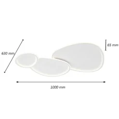 PLAFONIERA A LED 3 OVALI A TRIPLA COLORAZIONE DI LUCE 100 W DA SOFFITTO PN-23-3C