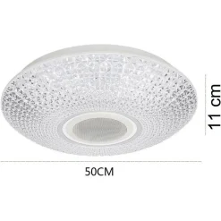 PLAFONIERA A LED DA 62 WATT RGB DIMMERABILE CON CASSA BLUETOOTH PER MUSICA