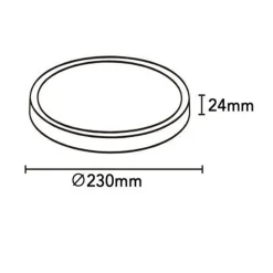 PLAFONIERA A LED SLIM 18W IP40 CON TECNOLOGIA CCT DA 6500K A 2700K CON SWITCH LV230-3C