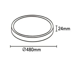 PLAFONIERA A LED SLIM 36W IP40 CON TECNOLOGIA CCT DA 6500K A 2700K CON SWITCH LV480-3C