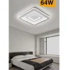 PLAFONIERA C46 EFFETTO QUADRATI MODERNA LED 64W LAMPADA SOFFITTO LUCE 3000K-6500K