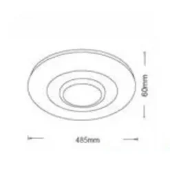 PLAFONIERA CON ALTOPARLANTE BT RGB TRASPARENTE TELECOMANDO DIMMERABILE C44-RGB-T