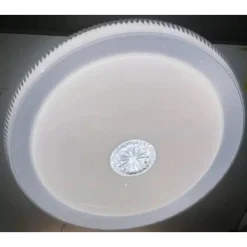 PLAFONIERA CON CRISTALLO CENTRALE MODERNO 40CM 50W LED LAMPADARIO LUCE 6500K 80404