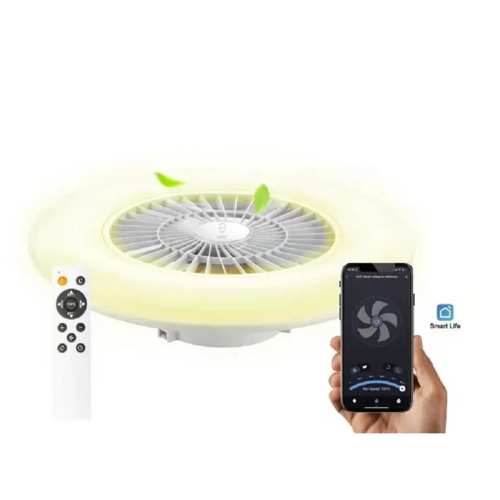 PLAFONIERA CON VENTILATORE DIMMERABILE 40W SILENSIOSO APP TELECOMANDO 323115-1