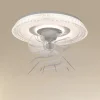 PLAFONIERA CRISTALLO CON VENTOLA LAMPADA SOFFITTO VENTILATORE LUCE 3200K-6500K 33221