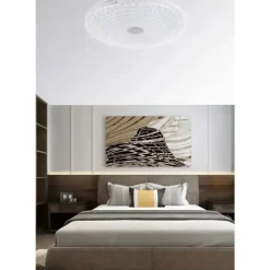 PLAFONIERA DA SOFFITTO 60 W DESIGN CRISTALLI LUCE FREDDA FST-50A42826 INTERNA 49CM