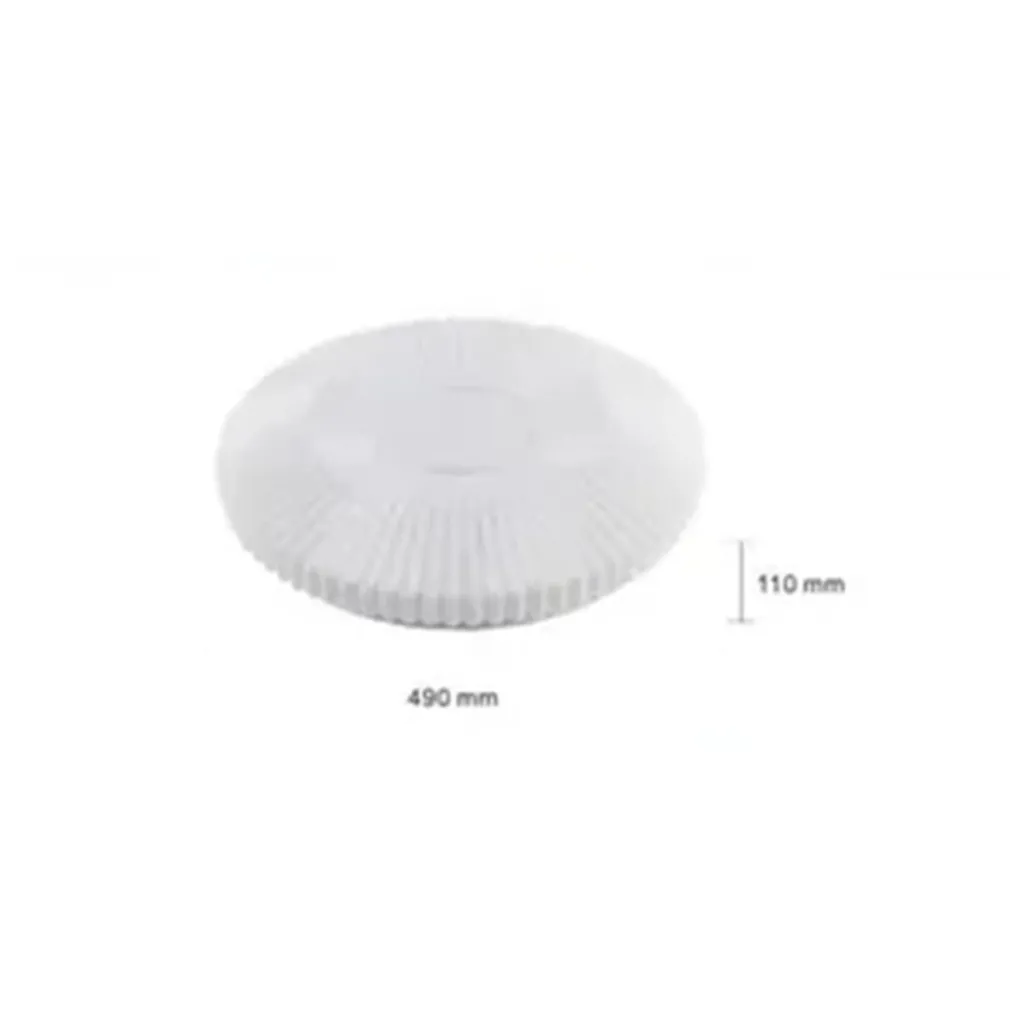 PLAFONIERA DA SOFFITTO 60 WATT ROTONDO RIGATO LUCE FREDDA 6500K FST-50A60086 49CM