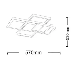 PLAFONIERA DA SOFFITTO A LED 46 W CON TECNOLOGIA CCT CON SWITCH 3 COLORAZIONE C60-3C