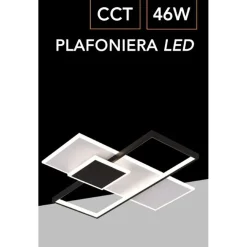 PLAFONIERA DA SOFFITTO A LED 46 W CON TECNOLOGIA CCT CON SWITCH 3 COLORAZIONE C60-3C