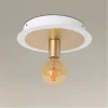 PLAFONIERA DA SOFFITTO IN METALLO ORO BIANCO CON LUCE LAMPADA ATTACCO E27 32651