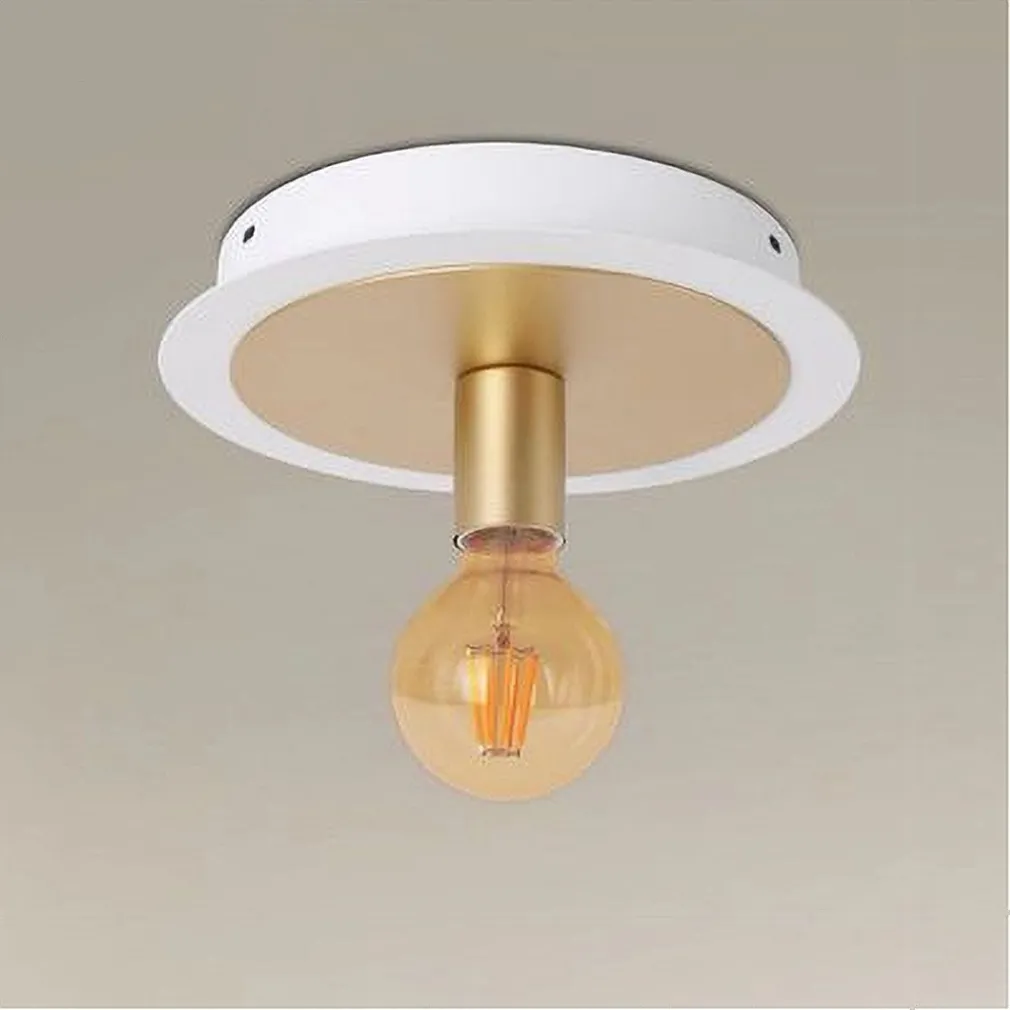 PLAFONIERA DA SOFFITTO IN METALLO ORO BIANCO CON LUCE LAMPADA ATTACCO E27 32651