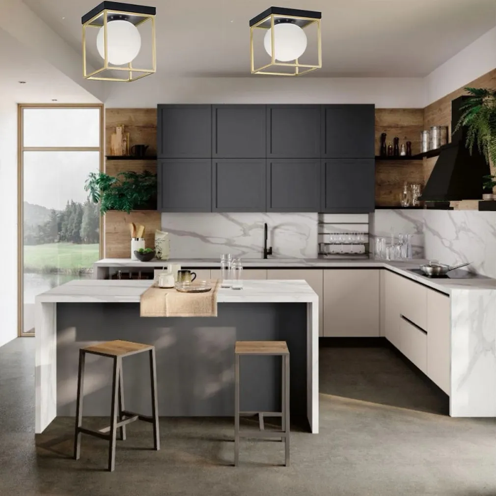 PLAFONIERA DA SOFFITTO LAMPADA IN METALLO NERO BRONZO CON SFERA IN VETRO G9 C76-1