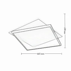 PLAFONIERA DA SOFFITTO QUADRATA 39 W LAMPADA DIMMERABILE 3 COLORI DI LUCE C57-3C