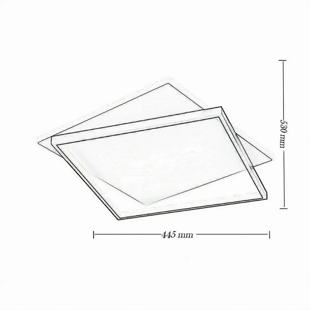 PLAFONIERA DA SOFFITTO QUADRATA 39 W LAMPADA DIMMERABILE 3 COLORI DI LUCE C57-3C