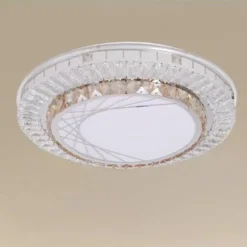 PLAFONIERA DA SOFFITTO 45W Ø40CM LED A STRATI CRISTALLI RAGNATELA LUCE FREDDA 12190