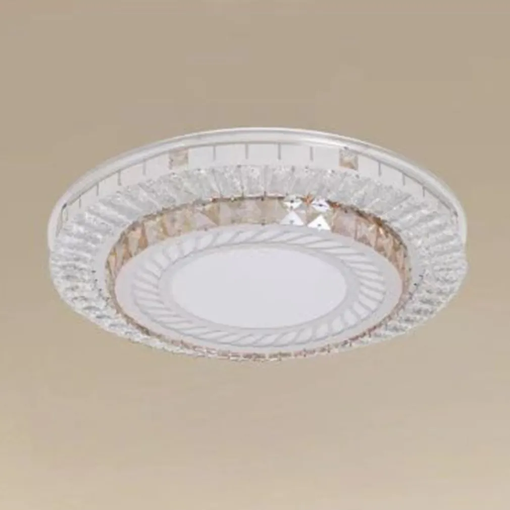 PLAFONIERA DA SOFFITTO 65W Ø50CM LED DESIGN A STRATI CON CRISTALLI LUCE FREDDA 71518