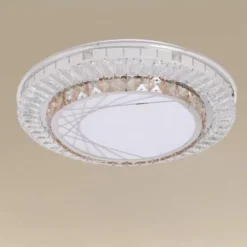 PLAFONIERA DA SOFFITTO 65W Ø50CM LED A STRATI CRISTALLI RAGNATELA LUCE FREDDA 08034