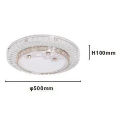 PLAFONIERA DA SOFFITTO 65W Ø50CM LED DESIGN A STRATI CRISTALLI FIORI LUCE FREDDA 08220
