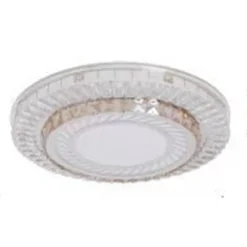 PLAFONIERA DA SOFFITTO 45W Ø40CM LED DESIGN A STRATI CON CRISTALLI LUCE FREDDA 66966