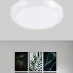 PLAFONIERA DA SOFFITTO 60W DESIGN DIAMANTE TAGLIATO LUCE FREDDA FST-50A59808 49CM