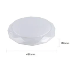 PLAFONIERA DA SOFFITTO 60W DESIGN DIAMANTE TAGLIATO LUCE FREDDA FST-50A59808 49CM