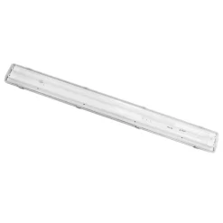 PLAFONIERA DOPPIA PER TUBI LED T8 IN PLASTICA DA 150CM TRASPARENTE IMPERMEABILE