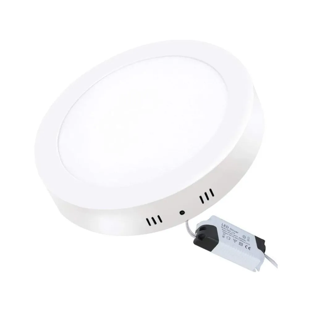 Plafoniera Faretto Pannello Soffitto Led Luce Freddo 12W Quadrato Tondo