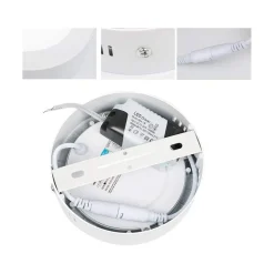 Plafoniera Faretto Pannello Soffitto Led Luce Freddo 12W Quadrato Tondo