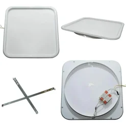 PLAFONIERA LAMPADA DA SOFFITTO QUADRATA 50W 4000LM CON BORDO TECNOLOGIA CCT IP20 C12-3C