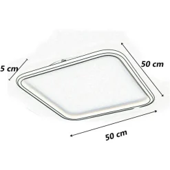PLAFONIERA LAMPADA DA SOFFITTO QUADRATA 50W 4000LM CON BORDO TECNOLOGIA CCT IP20 C12-3C