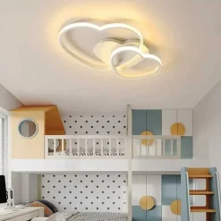 PLAFONIERA LAMPADA LED DESIGN DOPPIO CUORE BIANCO 25W 3 COLORI DI LUCE CCT PN-05B3C