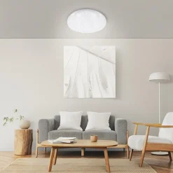 PLAFONIERA LAMPADA SOFFITTO DECORATA BIANCO LED 45W LUCE FREDDA 6500K IP20 97485