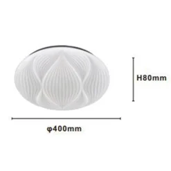 PLAFONIERA LAMPADA SOFFITTO DECORATA BIANCO LED 45W LUCE FREDDA 6500K IP20 97485