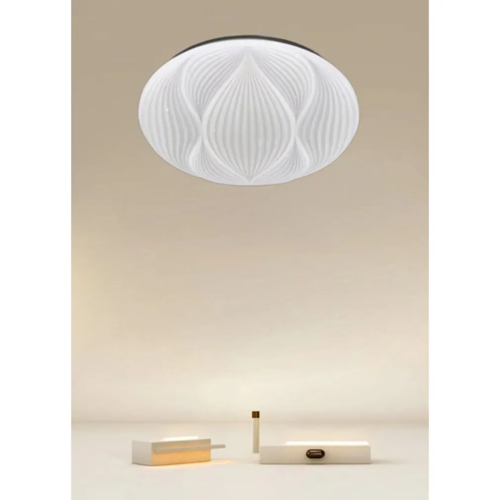 PLAFONIERA LAMPADA SOFFITTO DECORATA BIANCO LED 45W LUCE FREDDA 6500K IP20 97485