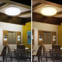 PLAFONIERA LAMPADARIO DA SOFFITTO LUCE LED 3 TONALITÀ DI LUCE DIMMERABILE C24-3C