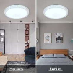 PLAFONIERA LAMPADARIO DA SOFFITTO LUCE LED 3 TONALITÀ DI LUCE DIMMERABILE C24-3C