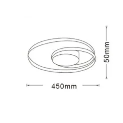 PLAFONIERA LAMPADARIO LED SMD SOFFITTO DESIGN AD ANELLI 32W 3IN1 CCT 3000K-6500K PN-20B3C