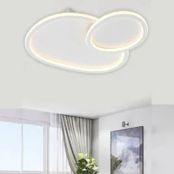 PLAFONIERA LED 2 OVALI A TRIPLA COLORAZIONE LUCE 45 W LAMPADA SOFFITTO PN-25-3C