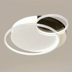 PLAFONIERA LED 30 W 3 CERCHI BIANCO NERO LAMPADARIO SOFFITTO LUCE NATURALE 70791