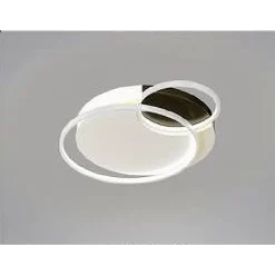 PLAFONIERA LED 30 W 3 CERCHI BIANCO NERO LAMPADARIO SOFFITTO LUCE NATURALE 70791