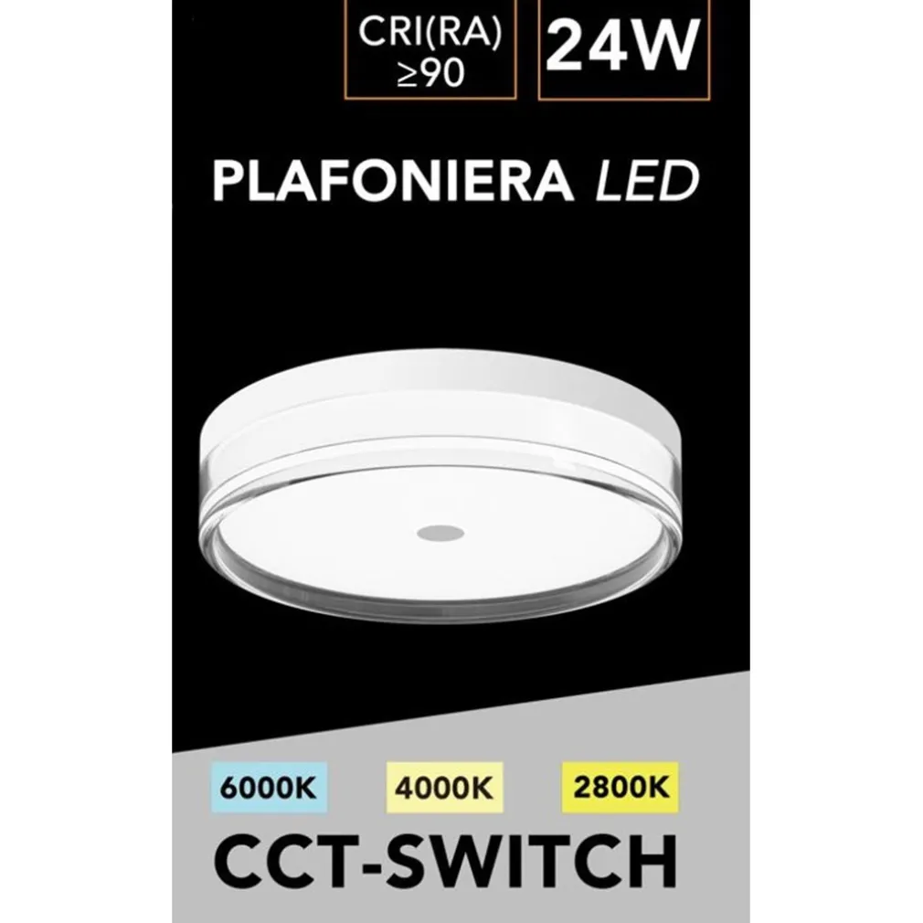 PLAFONIERA LED 24 W A SOFFITTO MODERNA TECNOLOGIA CCT 3 TONALITÀ SELEZIONABILI BL300-3C
