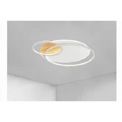 PLAFONIERA LED 38 W CERCHI BIANCO LAMPADARIO SOFFITTO MODERNO LUCE FREDDA 70845
