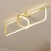 PLAFONIERA LED 32 W RETTANGOLARE ORO DESIGN MODERNO LAMPADARIO A SOFFITTO 50224