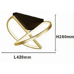 PLAFONIERA LED 44 WATT ORO LAMPADARIO SOFFITTO DESIGN MODERNO LUCE FREDDA 50438