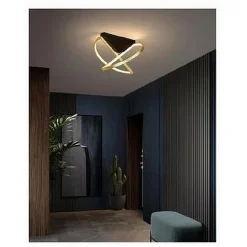 PLAFONIERA LED 44 WATT ORO LAMPADARIO SOFFITTO DESIGN MODERNO LUCE FREDDA 50438