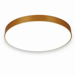 PLAFONIERA LED 70 WATT ROTONDA LAMPADA SOFFITTO ORO LAMPADARIO LUCE FREDDA 02577