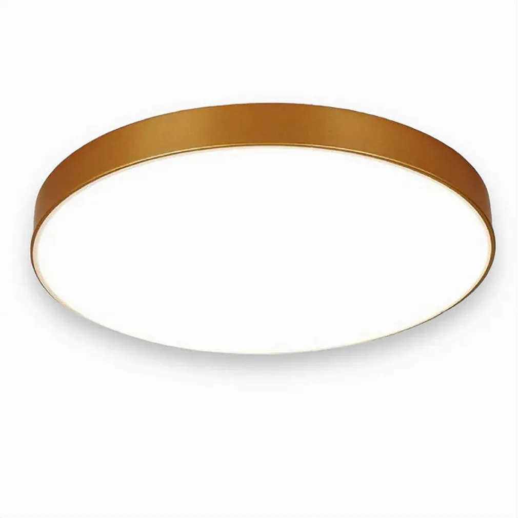 PLAFONIERA LED 70 WATT ROTONDA LAMPADA SOFFITTO ORO LAMPADARIO LUCE FREDDA 02577