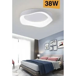 PLAFONIERA LED A ONDA BIANCA 38 W ULTRA MODERNA TRE COLORAZIONE DI LUCE C53-B3C